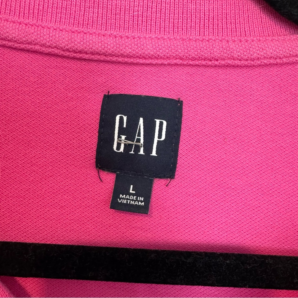 GAP Pink Boxy Cropped Polo Short Sleeve Shirt - Picture 3 of 6